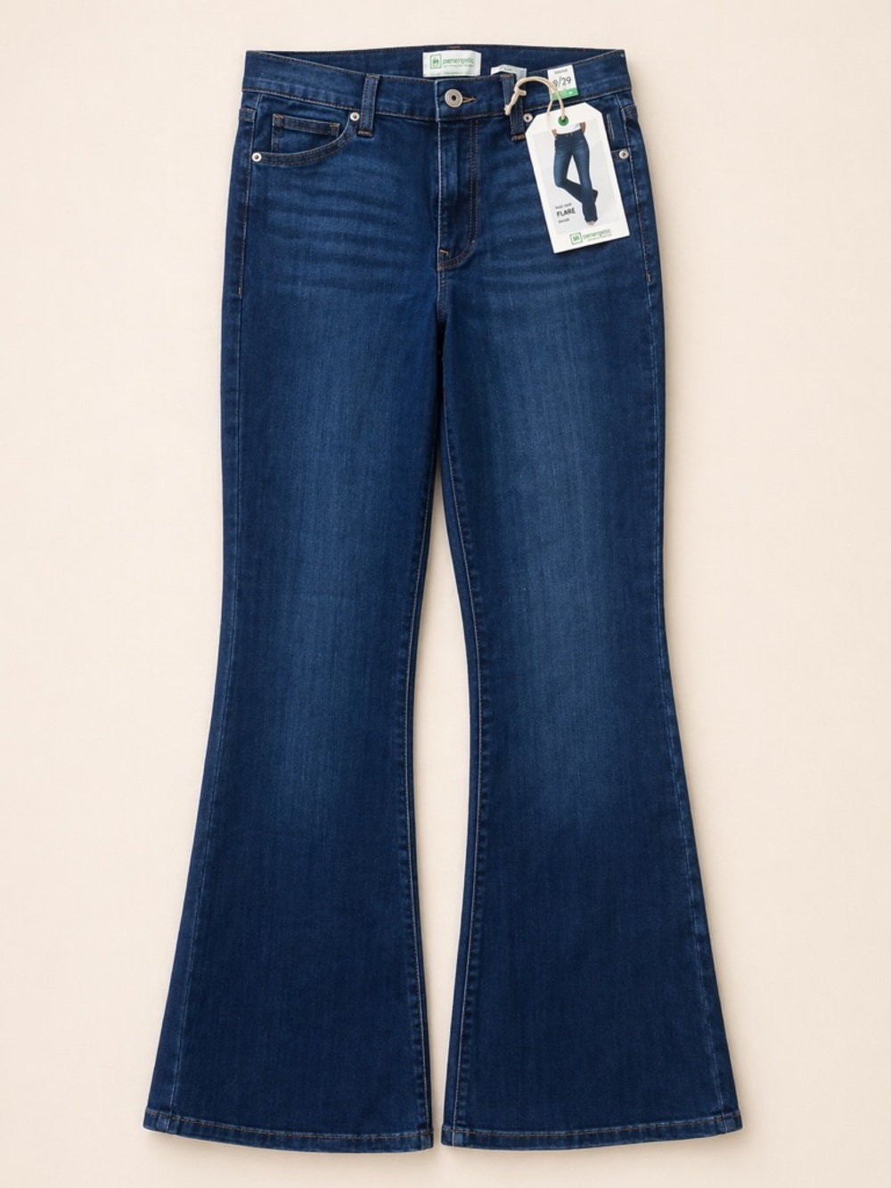 RE Generation by Celebrity Pink High-Rise FLARE ‘Flower’ Dark Wash Women's Jeans
